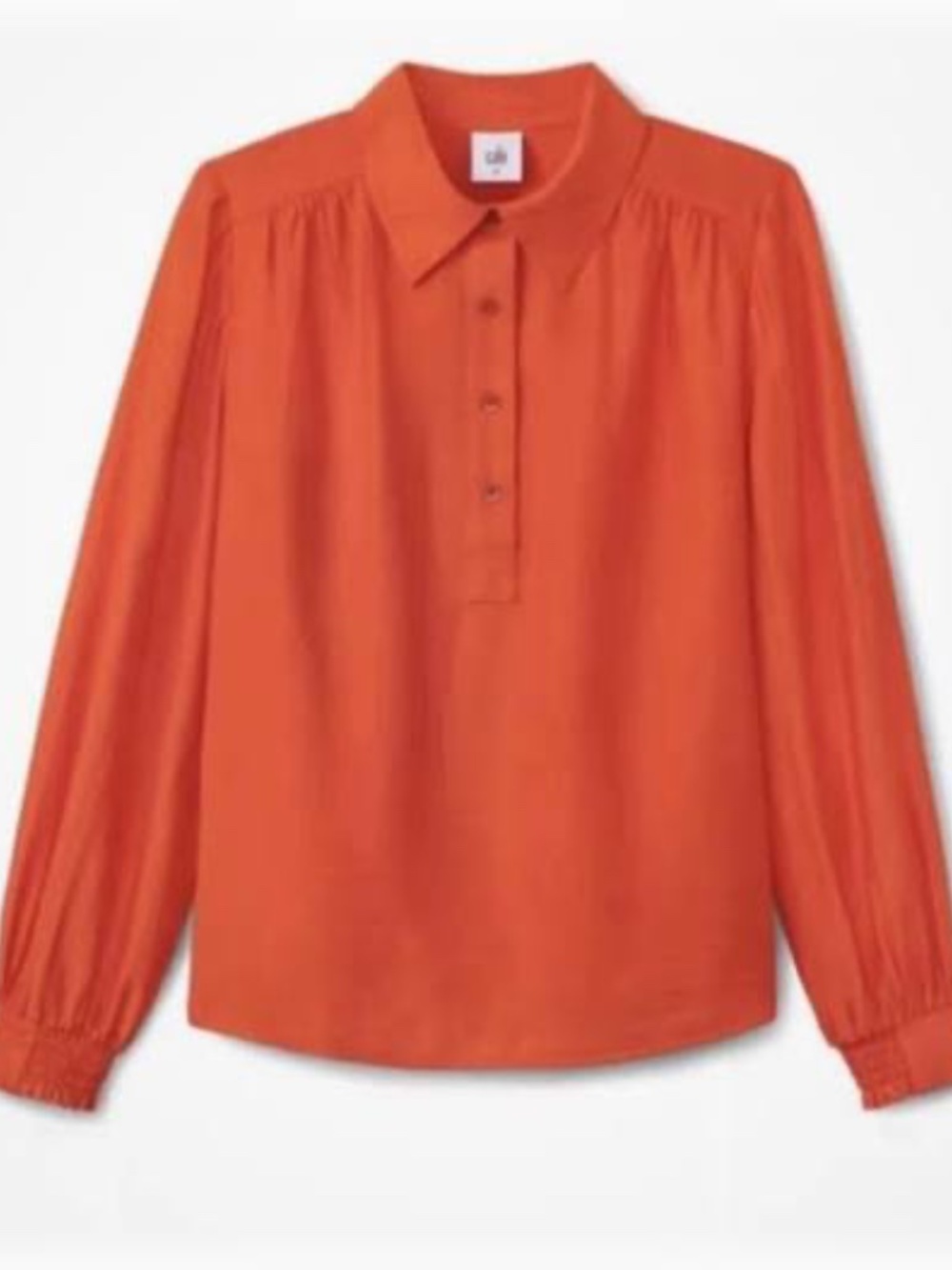 Cabi Posh Blouse #4791 Size XS Long Sleeve Smocked Cuff Top